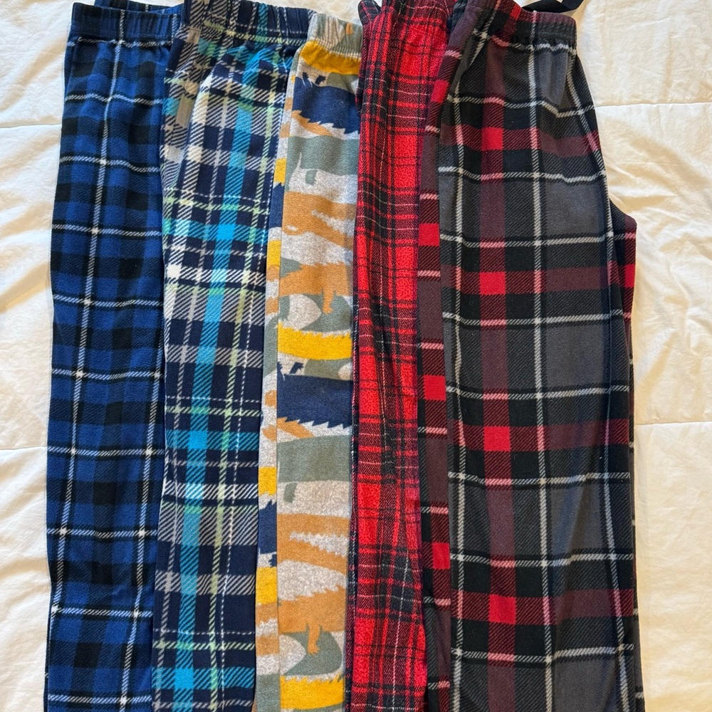 Old Navy Kids Pajama Bottoms - Plaid and Dinosaur Prints